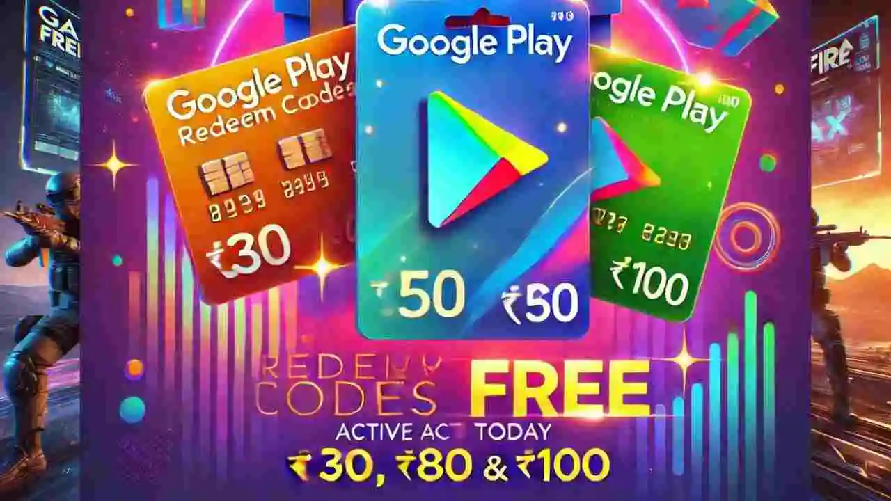 Google Play Redeem Codes Free - Active Today (₹30, ₹50, ₹80 & ₹100)