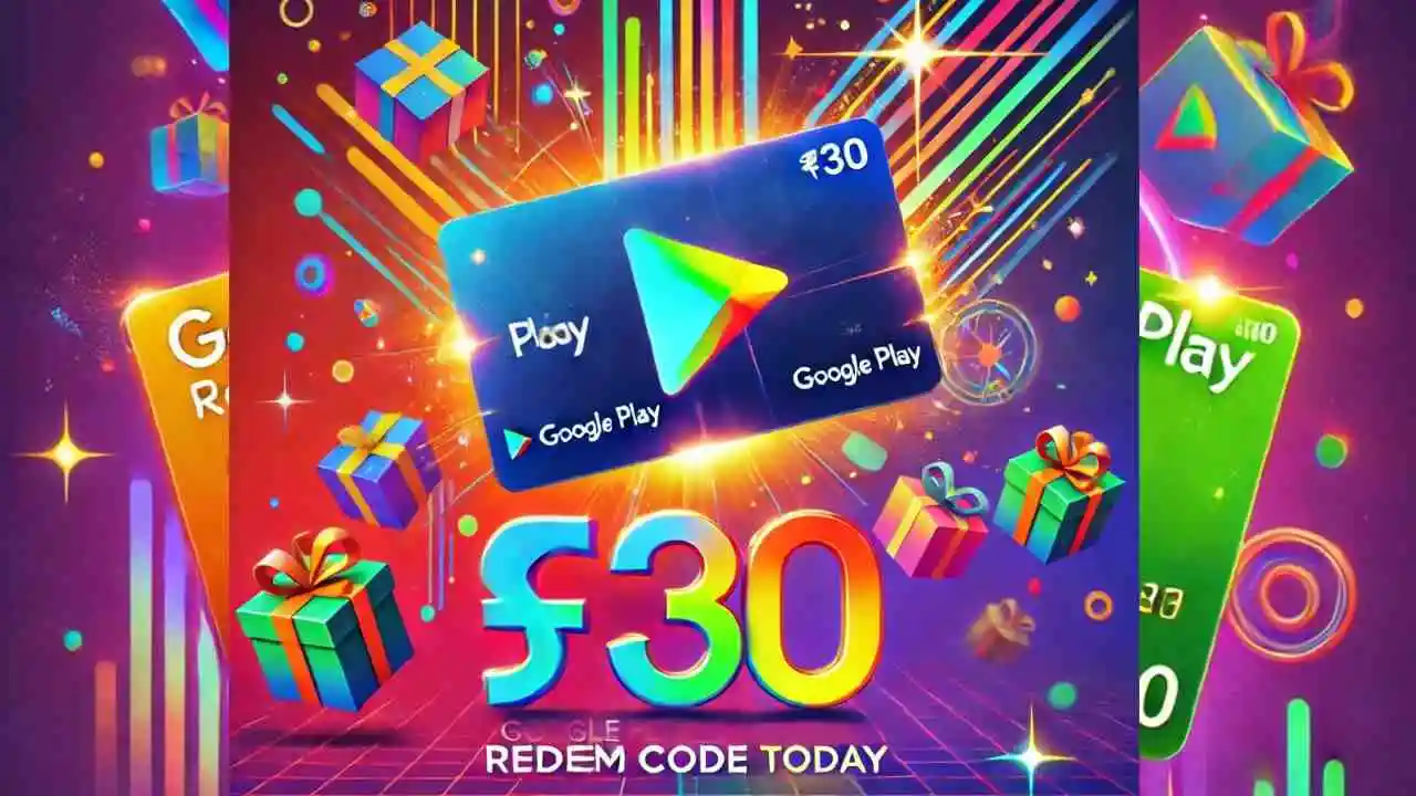 ₹30 Google Play Redeem Code Today