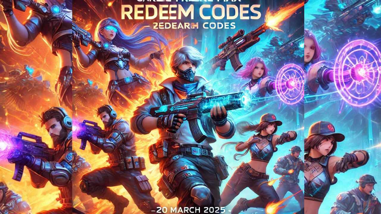 Garena Free Fire MAX रिडीम कोड्स 20 मार्च 2025