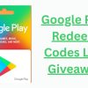Google Play Redeem Codes Live Giveaway